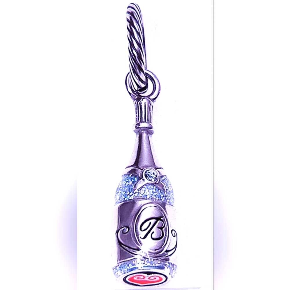 Brighton Sparkling Champagne hanging charm with crystal detail.